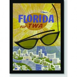 Quadro Poster Propaganda Florida Fly Twa