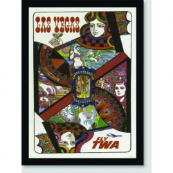 Quadro Poster Propaganda Las Vegas Fly Twa 01