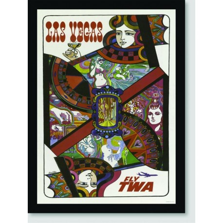 Quadro Poster Propaganda Las Vegas Fly Twa 01