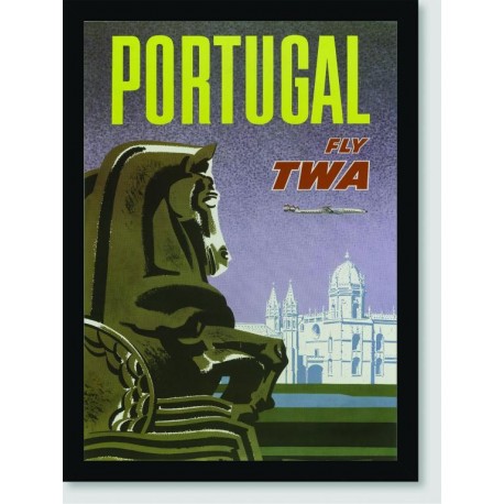 Quadro Poster Propaganda Portugal Fly Twa 01