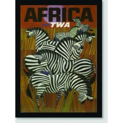 Quadro Poster Propaganda Africa Fly Twa