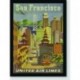 Quadro Poster Propaganda San Francisco Fly United Air Lines 01