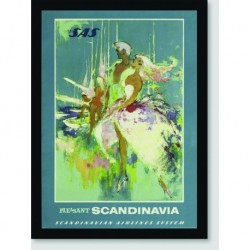 Quadro Poster Propaganda Scandinavia Fly Scandinavian Airlines