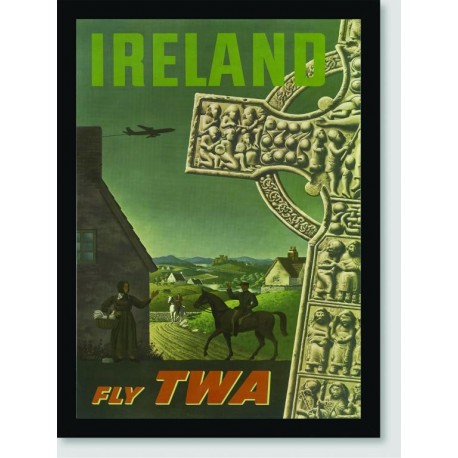 Quadro Poster Propaganda Ireland Fly Twa