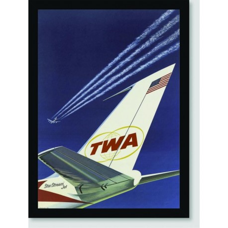 Quadro Poster Propaganda Star Streamm Jet Fly Twa