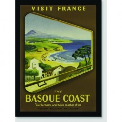 Quadro Poster Propaganda Basque Coast Railroads