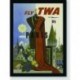 Quadro Poster Propaganda Paris Fly Twa 01
