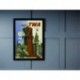 Quadro Poster Propaganda Paris Fly Twa 01
