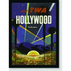 Quadro Poster Propaganda Hollywood Fly Twa