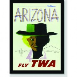 Quadro Poster Propaganda Arizona Fly Twa