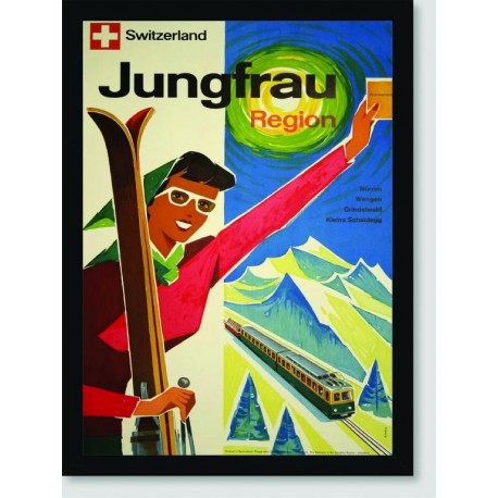 Quadro Poster Propaganda Jungfrau Region