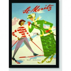 Quadro Poster Propaganda St Moritz