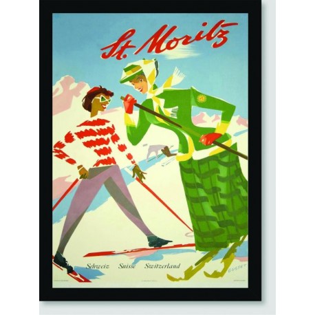 Quadro Poster Propaganda St Moritz