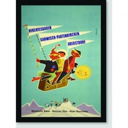 Quadro Poster Propaganda Bayerische Alpen