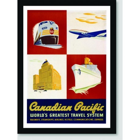 Quadro Poster Propaganda Canadian Pacific Travel