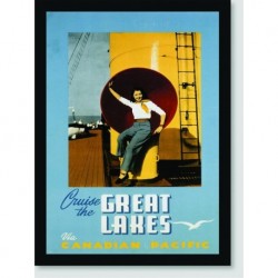 Quadro Poster Propaganda Great Lakes Via Canadian Pacific