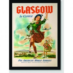 Quadro Poster Propaganda Glasgow Fly Pan Am