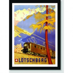 Quadro Poster Propaganda Lotschberg