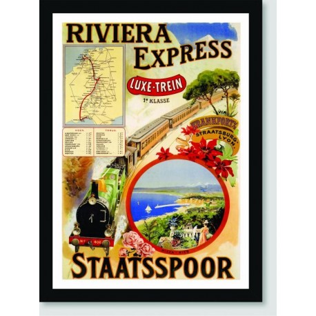 Quadro Poster Propaganda Riviera Express