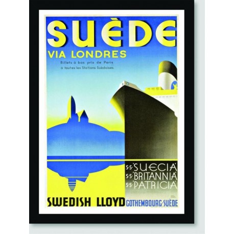 Quadro Poster Propaganda Suede Via Londres