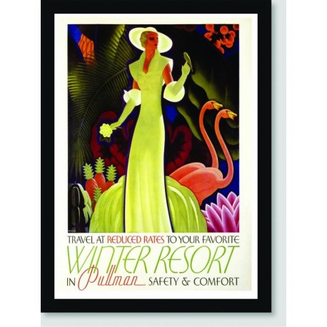 Quadro Poster Propaganda Winter Resort In Pullman