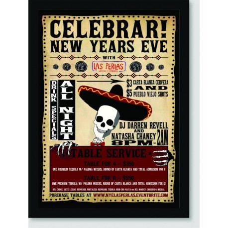 Quadro Poster Propaganda Celebrar New Years Eve