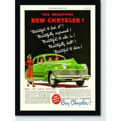 Quadro Poster Propaganda The Beautiful New Chrysler