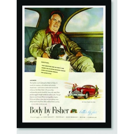 Quadro Poster Propaganda Body By Fisher Cadillac