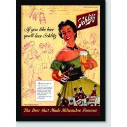 Quadro Poster Propaganda Schlitz Beer