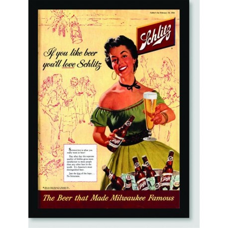 Quadro Poster Propaganda Schlitz Beer