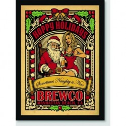 Quadro Poster Propaganda Hoppy Holidays Brewco