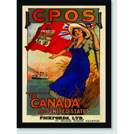 Quadro Poster Propaganda Cpos To Canada And United States