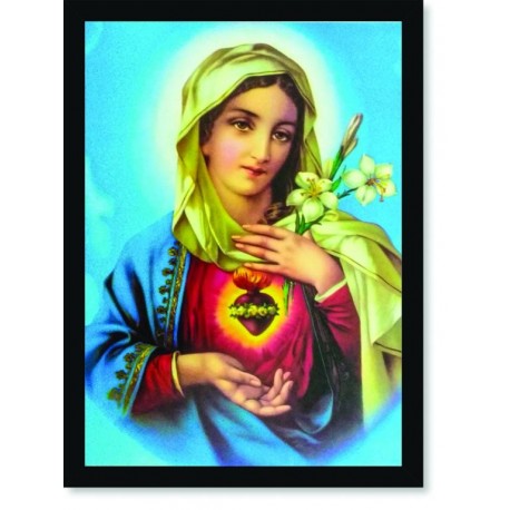 Quadro Poster Catolico Sagrado Coração de Maria