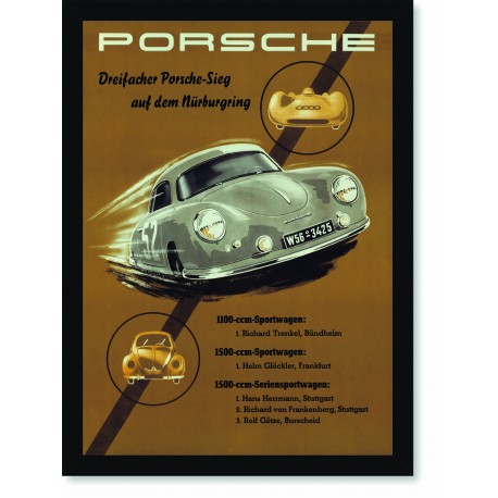 Quadro Poster Porsche Dreifacher Nurburgring