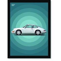 Quadro Poster Porsche 964 Radial