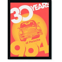 Quadro Poster Porsche 964 30 Anos