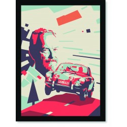 Quadro Poster Porsche Butzi Red