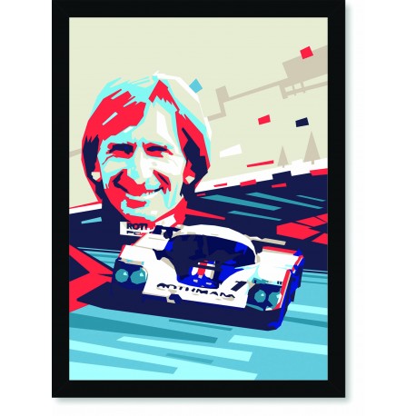Quadro Poster Porsche Derek Bell