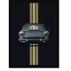 Quadro Poster Porsche 911 Swb Black