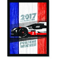 Quadro Poster Porsche Le Mans 24h 2017 Winner