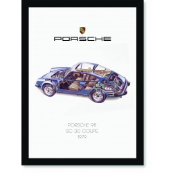 Quadro Poster Porsche 911 1979 Coupe