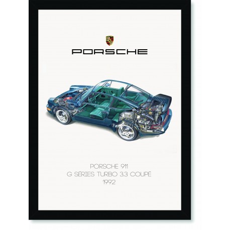 Quadro Poster Porsche 911 1992 G Series Turbo Coupe