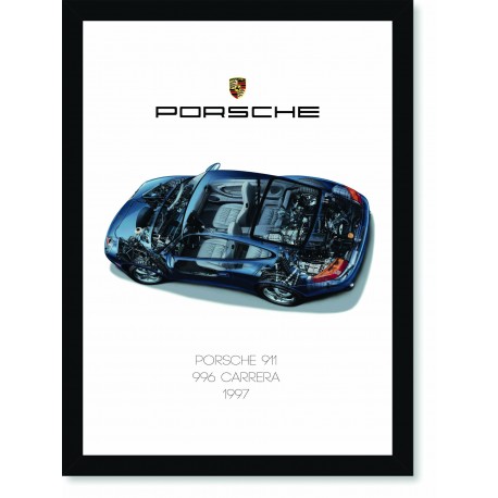 Quadro Poster Porsche 911 1997 996 Carrera