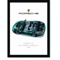 Quadro Poster Porsche 911 1998 996 Carrera Cabriolet