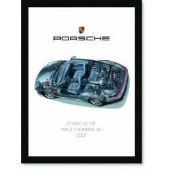 Quadro Poster Porsche 911 2001 996 Carrera