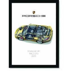 Quadro Poster Porsche 911 2003 996 GT3
