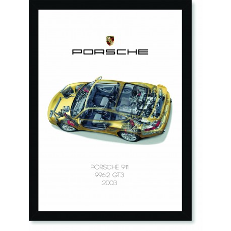 Quadro Poster Porsche 911 2003 996 GT3