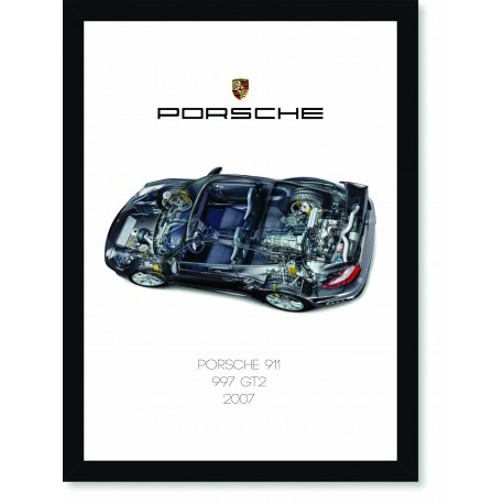 Quadro Poster Porsche 911 2007 997 GT2