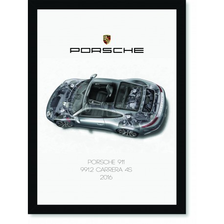 Quadro Poster Porsche 911 2016 991 Carrera 4S