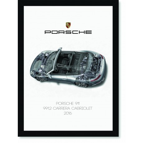 Quadro Poster Porsche 911 2016 991 Carrera Cabriolet